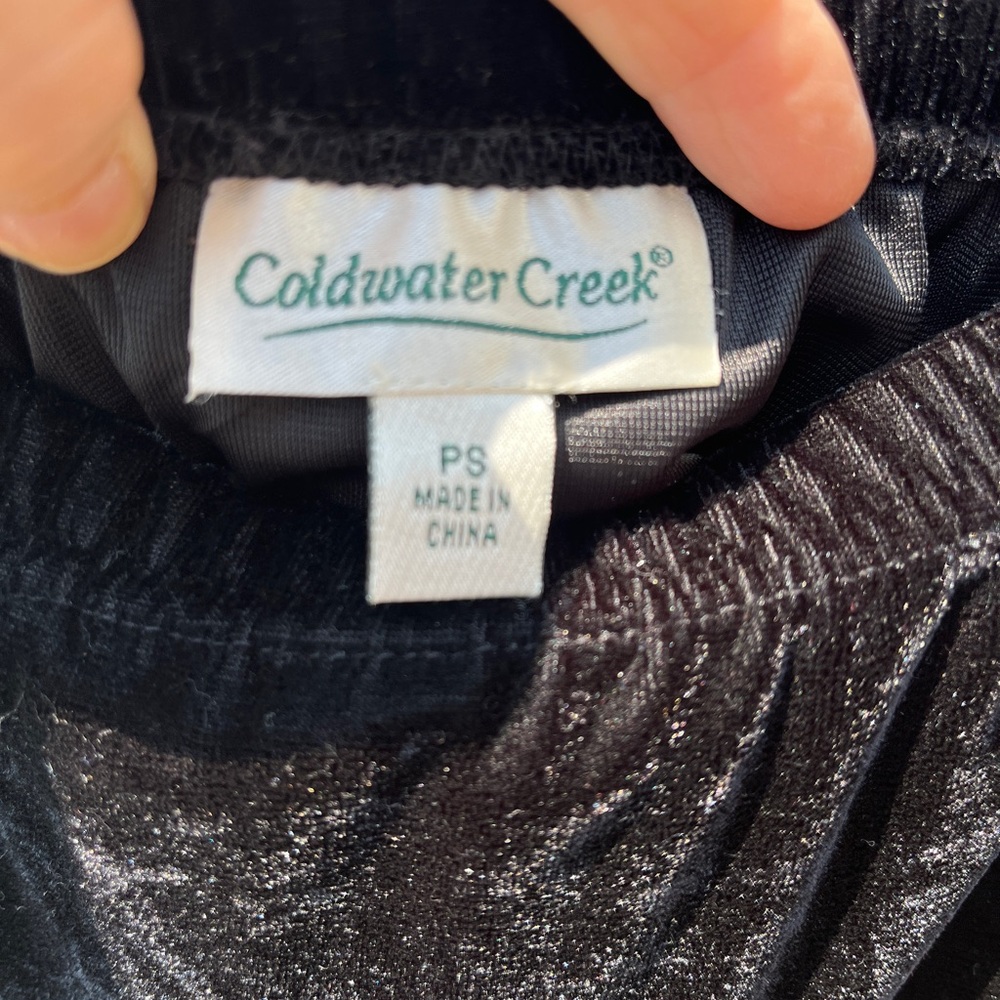 Coldwater Creek Black and Gold A-Line Skirt - Picture 3 of 5